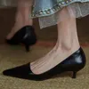 Dress Shoes French Low Heels Women Thin Heeled Kitten Heel Single Spring Autumn Pointed Temperament Shallow Mouth Work Escarpins