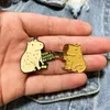 Brooches Don't Worry Be Capy Enamel Pins Capybara Brooch Cute Animal Lapel Badges Pine Jewelry Gift For Friends Kids