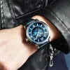 Relojes de pulsera BENYAR con fecha automática, reloj para hombre, resistente al agua, militar, militar, masculino, deportivo, de negocios, de cuero genuino, 5168