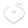 Hochzeit Schmuck Sets Luxus Einfache Hohl Doppel Herzförmige Halsketten Exquisite Kristall Anhänger Kette Halskette für Frauen Set 231101