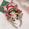 Accessoires pour cheveux Bandeaux de Noël de dessin animé mignon pour les filles Père Noël Renne Bonhomme de neige Motifs de flocon de neige Style coréen Chapeaux