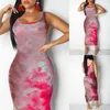 Femmes Graffiti robe ajustée dames filles Boho longues robes Maxi soirée plage robes moulantes robe d'été 2526