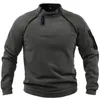 Mens Hoodies Moletons Homens Tactical Outdoor Polar Fleece Jaqueta Roupas de Caça Quente Zíper Pulôver Homem Casaco À Prova de Vento Térmico Caminhadas Suéter Militar 231101