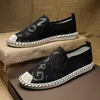 Dress Shoes Men Casual Loafers Embroidered Tiger Classic Black Flat Letter Printing Slip On Footwear Male Plimsolls 231101