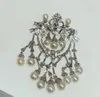 Stift broscher vintage accesories sötvatten pärla vit brosch fppj grossist 231101
