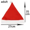 Рождественские украшения 3pcs/lot 2 размера шляпы красные шляпы для украшений в костюме клауса.