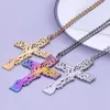 Chains Stainless Steel Gothic Tree Of Life Cross Pendant Necklaces For Women Vintage Religious Faith Croix Men Grunge Collier Jewelry