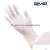 Protection des mains Gants en nitrile en gros blanc 100pcs de qualité alimentaire imperméable à l'eau jetable sécurité au travail 100% gant de mécanicien Drop de Dhwgh