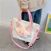 Abendtaschen Koreanische Leinwand Umhängetasche Für Frauen Niedlichen Cartoon Druck Große Frau Tote Bookbag Mode Weibliche Handtaschen Student Geldbörsen