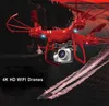 Drony 360 Wi-Fi Mini 4K Profesional 1080p 720p HD Kamery FPV Drone samolot czteroopiowy helikopter zdalny