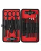 Kit d'outils de manucure et pédicure professionnelle, ensemble de coupe-ongles, lime à ongles, rasage des sourcils, outil de coupe du nez, 18 pièces, Care3933806