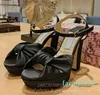 Silk Bow Sky-high Women's Shoes Super High Heel Waterproof Platform Thick Open-toe