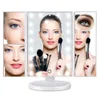 Kompaktspiegel, 22-Licht-Make-up-Spiegel, Tisch-Desktop-Make-up, LED-Touchscreen, 1-fach/2-fach/3-fach/10-fach Vergrößerungsspiegel, Van-High-Definition-Kosmetikspiegel 231102