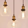 AC100-240V Classic Vintage Pendant Light Cafe Creative Glass Pendant Bar Lamp Clothing Store Fixtures Hängande pendelljus