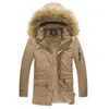 Men's Down Parkas 2024 Winter Jackets Thick Hooded Fur Collar Parka Men Coats Casual Padded Mens Male Clothing 231101