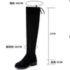 Boots Suede Over Knee High Boot Warm Flat y Long Comfy Fall Winter 2024 Designer Black Stretch Thigh 231101