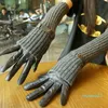 Gants de luxe en cuir véritable pour femmes, deux pièces en peau de mouton, manches de bras, Style Long, à la mode