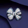 Creative Crystal Bowknot Brosches Fashion Jewelry Weddings Party Office Clothing Bag Accesories Lapel Pins Smyckesgåvor