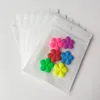 Sacchetti per gioielli 500 pz 14 20 cm Bianco/Trasparente Auto Cerniera Imballaggio in plastica Poly Bag Pellicola di perle Sacchetti a chiusura lampo Pacchetto con foro per appendere