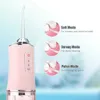 Other Oral Hygiene 220ml Oral Irrigator Cordless Dental Water Flosser For Teeth Cleaning and Whitening 3 Pressure Mode 4 Jet Tip IPX7 Waterproof 231101