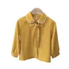 Kids Shirts Girls Fashion Chiffon Blouse Shirt Long Sleeve Autumn Spring Tops Children Outfits Solid Shirt for Kids Girl Casual Clothing37y 230331