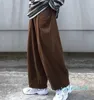 야외 바지 남자 캐주얼 레트로 홈스테이 INS 패션 새로운 하이 스트리트 ulzzang baggy All Match Corduroy Youngster College Unisex Pantalones