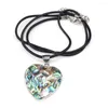 Chains Natural Abalone Reiki Heal Heart Shape Necklace Freshwater Shell Pendants For Women Trendy Party Jewelry Gifts