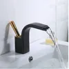 Rubinetti per lavandino del bagno Rubinetto della cucina Nero con miscelatore multifunzionale per accessori freddo e molla americana in oro rosa