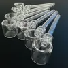 High Quality hookahs Pyrex Quartz Oil Burner Pipe Clear Tube Thick smoking Hand Tobacco Dry herb cigarette pipe