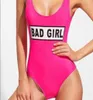 2019 Nuevo traje de baño Monokini Mujer Bulls Body Traje de baño de una pieza con letras Bikini Baloncesto Monos deportivos rojos Traje sexy5348912