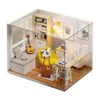 Puppenhaus-Zubehör, DIY-Miniatur-Puppenhäuser-Set, Roombox, kleine Häuser, Modell, Holzspielzeug für Kinder, Weihnachtsgeschenke, Mini-Möbel, Casa 231102