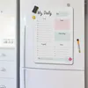 Erasable Fridge Magnet Monthly Weekly Schedule A4 Magnetic Planner Whiteboard Calendar Stickers Memo Message White Board