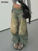 Jean femme années 90 Vintage Baggy couture Denim droit Y2k vêtements taille haute pantalon long ample mode coréenne Streetwear 231102