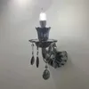 スモーキーグレークリスタルシャンデリアホワイエライトモダンファッションリビングルームダイニングホール階段照明シャンデリアフィクスチャー