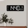 Wall Clocks Led Electronic Remote Control Alarms Digital Large Table Wall-mounted Clock Temp Date Week Display Room Decor