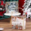 Geschenkpapier 5 Stück Weihnachten Transparente Geschenkbox Gebäck Geschenktüten PVC Klare Süßigkeiten Keks Backbox 231102