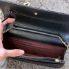 Borsa da sera piccola da donna CC di lusso in caviale Borse con catena woc Trucco Borsa in pelle di agnello con pochette a spalla trapuntata Borsa a tracolla con logo argento Borsa da vacanza firmata Borse