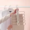 Hangers Stainless Steel Pants Rack Clothes Multi-functional Plastic Folding Multi-layer Metal