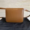 10a Top-nivå replikering Luxurys Designer Bag Women Medium Purses 18,5 cm Polerad kohude läder axel crossbody classic box väska gratis frakt