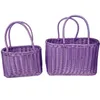 Evening Bags S/L Size Basket Hand Made Wicker Bags Portable Rattan Shopping Bag Woven PicnicBasket Beach Bag Big Storage Bag 231019