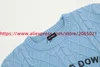 Heren Jassen Blauw RAF SIMONS Jacquard Vlinder Ronde Hals Trui Mannen Vrouwen Top Kwaliteit Gebreide Casual Sweatshirts 231101