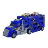 Литая под давлением модель автомобиля, двухэтажный контейнеровоз, транспортный грузовик, складной складной для хранения, модель автомобиля из сплава, игрушечный автомобиль для мальчиков 231101
