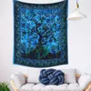 Tapestries Tapestry Green Tree Of Life Wall Hanging Forest Bohemian Hippie Home Picnic Sheet Decor Blanket