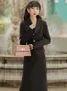 Tweedelige Jurk Lente Herfst Set Vrouwen Korte Jas Kleine Blazers Jas Kokerrok Past Koreaanse Elegante Mode OL 2 Sets