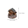 Decorative Flowers 4 Pcs Country Cottage Outdoor Lawn Decor Decorat Micro Landscape House Accessories Thumbnail Figurine Resin Figure