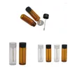 Storage Bottles & Jars Storage Bottles Portable Small Glass Bottle Snuff Snorter With Metal Spoon Sniffer Container Drop Delivery Home Dhovk