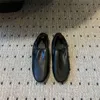 Único sapato feminino de um pé couro genuíno avó sapatos casuais sapatos dedo do pé redondo plissado fundo plano sapatos de balé