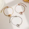 High Edition Titanium Steel Charm Bracelets Love Bracelets for Women Girls Ladies Gift Designer Jewelry Classic Design Double Loop Crossed Valentine's Gift