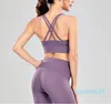 Tenues de yoga sexy, soutien-gorge de sport, vêtements de gymnastique pour femmes, respectueux de la peau, dos croisé, soutien-gorge rembourré, course à pied, sous-vêtements d'entraînement, débardeurs