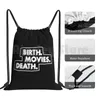 Backpack Birth Movies Death Merchandise Bags Sacos de ginástica Saco de ginástica impermeabilizada